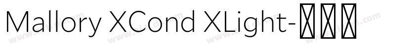 Mallory XCond XLight字体转换